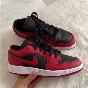 Jordan Low Breds Sneakers Red and Black
